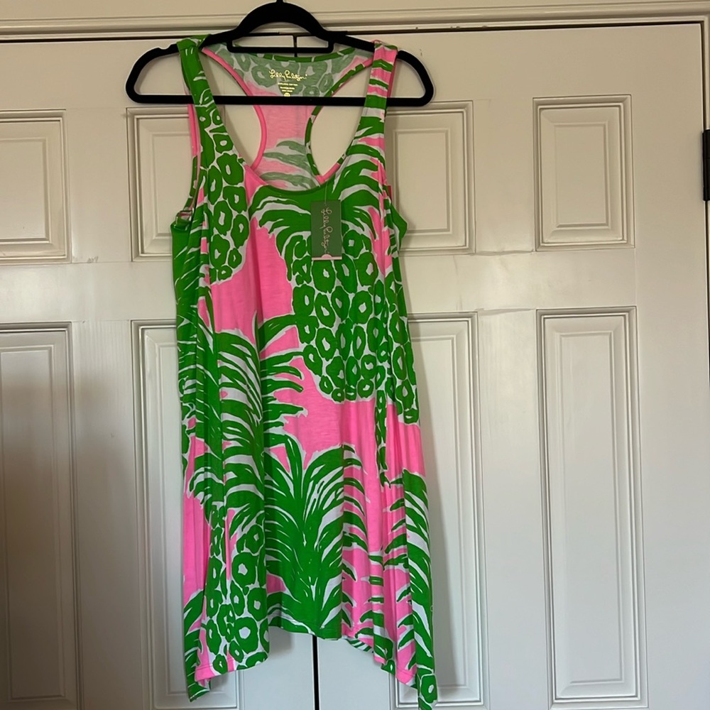 NWT LILLY PULITZER MONTEREY DRESS IN PINK POUT FLAMENCO. SIZE MEDIUM